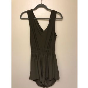 Olive green romper, barely been worn!